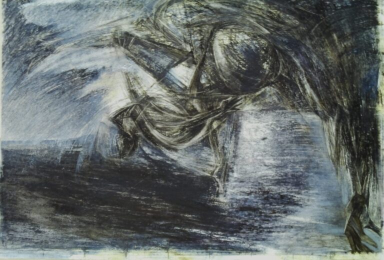 Dark Guardian, 1988-89
Oil Stick, 29.25”h x 43.5”